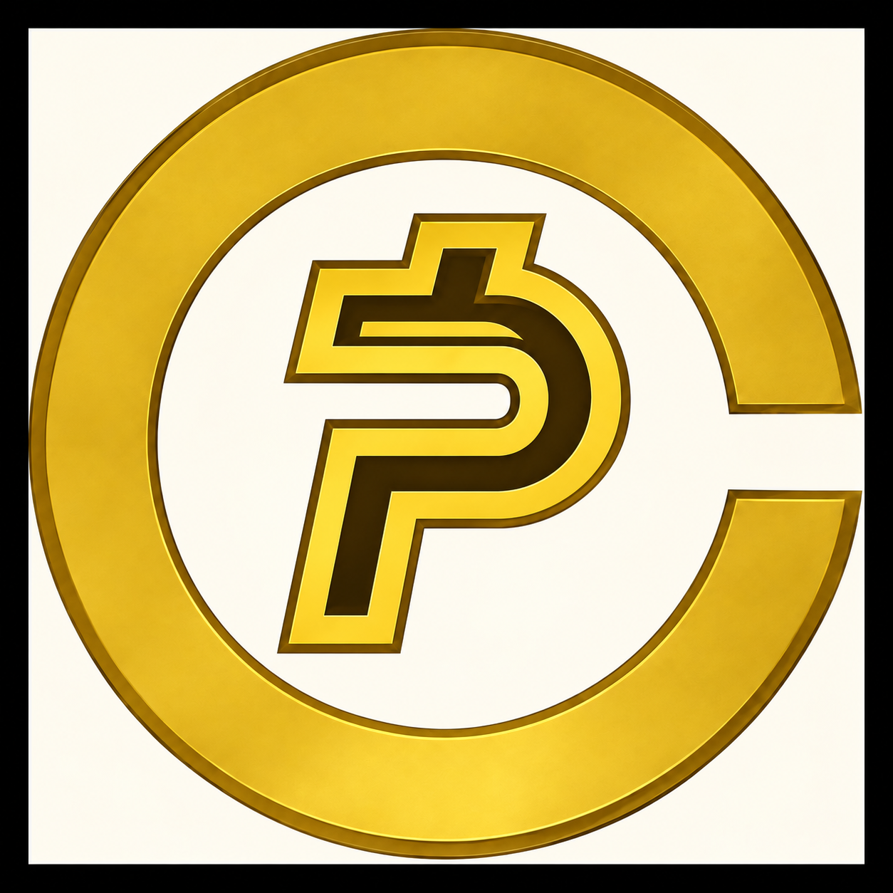 Golden PAIDCOIN emblem on an ivory background